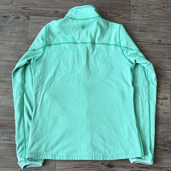 MARMOT PREON MINT TEAL GREEN FULL ZIP SWEATER MENS MEDIUM - Picture 4 of 6